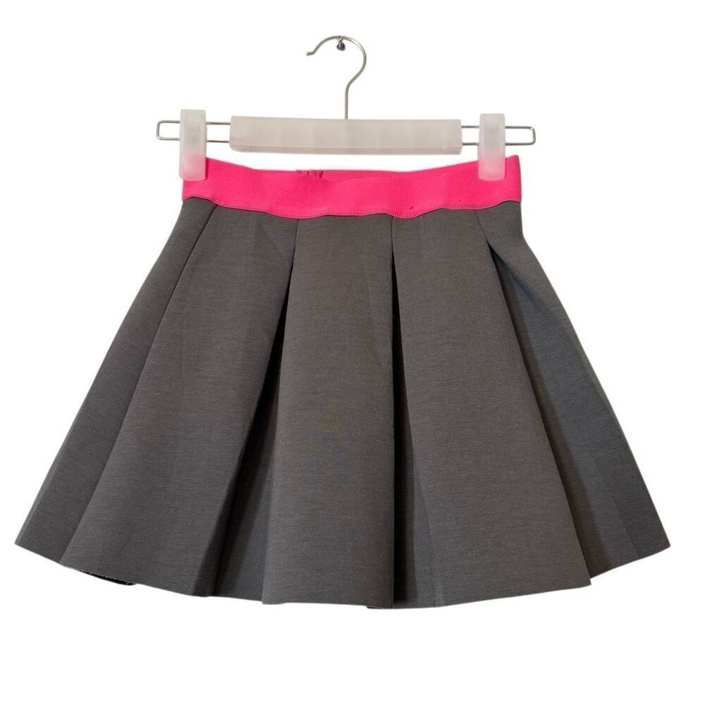 Tucker and Tate Girls Elastic Waist Pleated Pull-on Skirt Gray Pink Size 7
